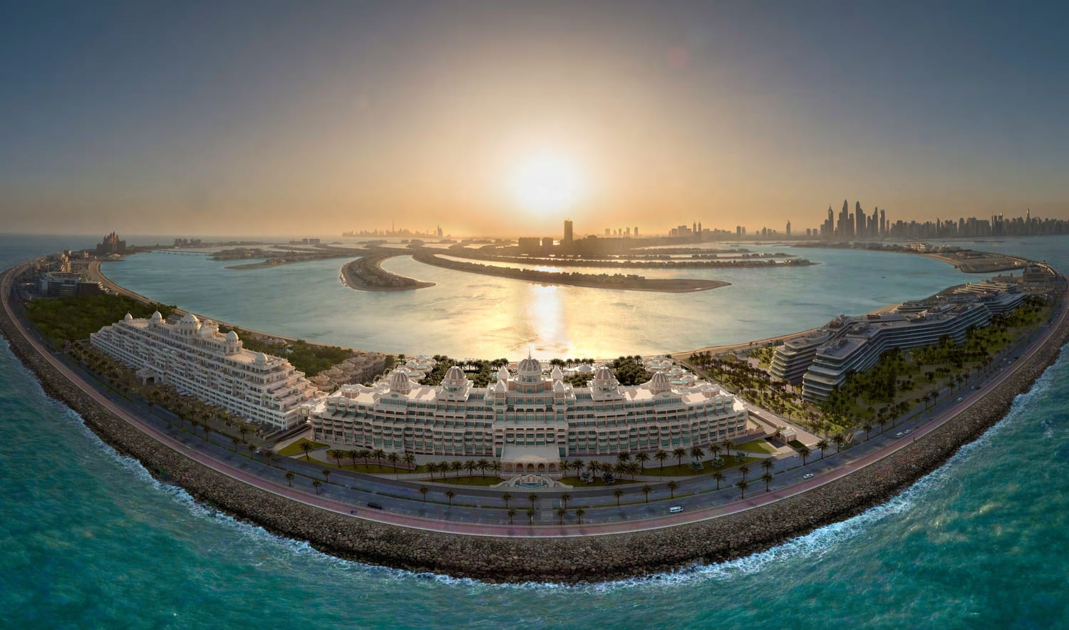 Location of off-plan projects in Palm Jumeirah.