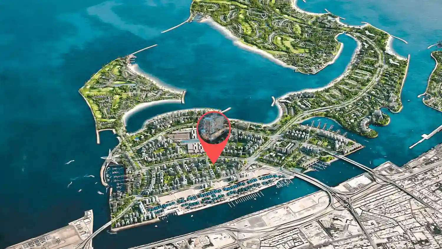 Tivano Residence Location at Dubai Island