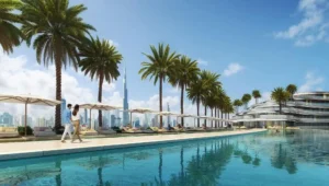 Binghatti Aquarise pool