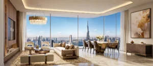 Trump Tower Dubai 3BR Unit Living