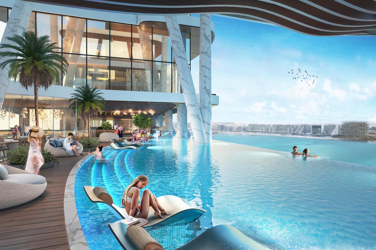 Damac Bay 2 infinity pool